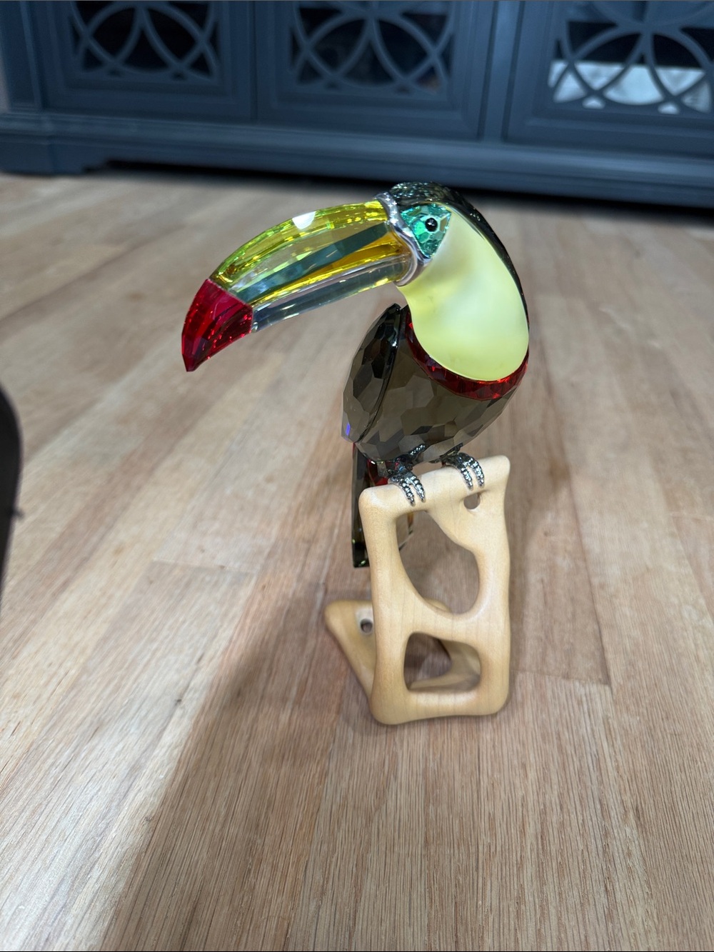 Swarovski Toucan Figurine in Green, Yellow and Red